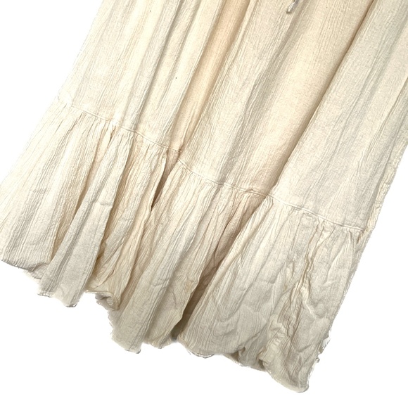 Cowboy Skirt LE Gang Montreal 70s Midi Length Cotton Ruffle Full Ruffle Vtg 11 - Picture 4 of 7